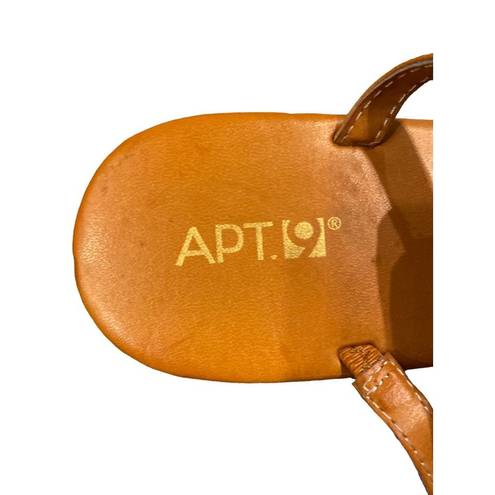 Apt. 9  Metal Cuff Flat Brown Thong Sandals Size Large 9/10