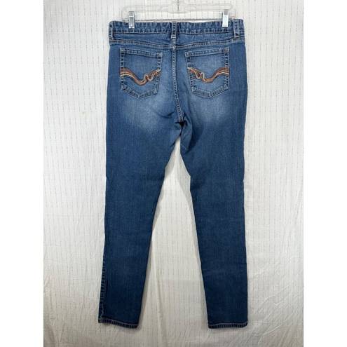 Rue 21  Womens Jeans Low-Rise Skinny Long Tall Blue Sz 13/14 Modern City Casual
