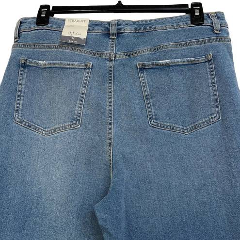 Style & Co  SZ 16 Straight Leg Mom Jeans High-Rise Stretch Vintage Classic New