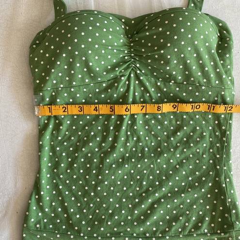 Energie  Green and white polka dot bra top NWT!