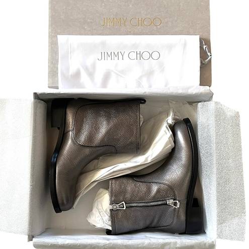 Jimmy Choo NEW  DONDO Moto Boots size 39 Anthracite