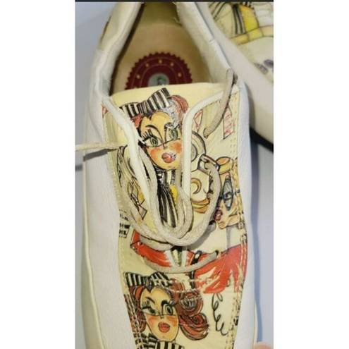 FootJoy Rare Estate  Golf Shoe Women‎ 7.5 White Art2Wear Deco Vintage 40's Motif