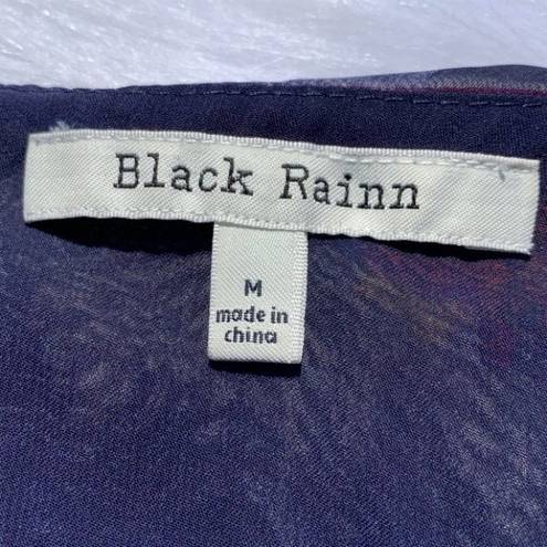 Black Rainn  Maxi Dress Dark Watercolor Stripe Long