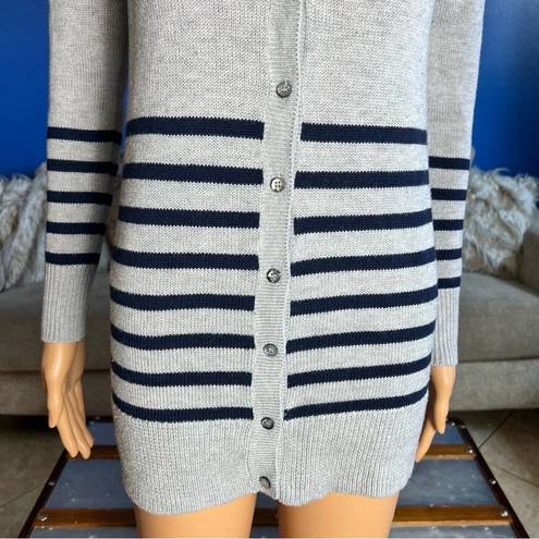 FATE. Striped Blue Gray Cardigan