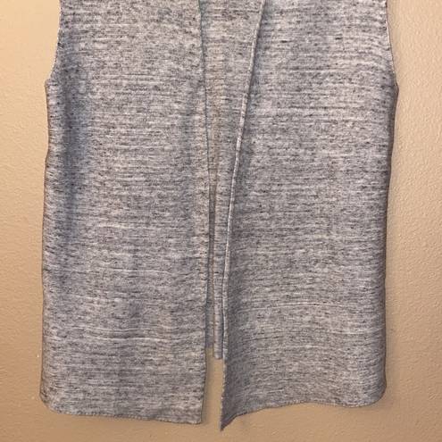 J.Jill PURE JILL  Heather Gray Sleeveless Open Front Sweater Vest Size Medium