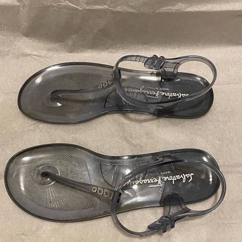 Salvatore Ferragamo  Jelly Clear Sandals Size 9.5