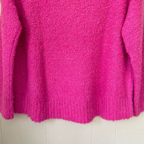 Lou & grey  Wool Alpaca Blend Barbie Pink Fuzzy Turtleneck Sweater ~ Size S