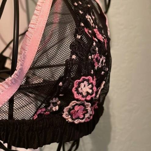 For Love & Lemons  Azalea Embroidery Bralette M