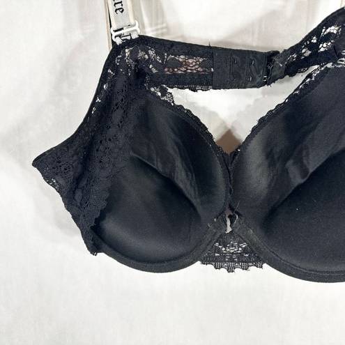 Juicy Couture  38C Bra Push Up Black Lace Underwire Support Adjustable Strap 1250