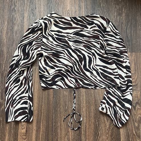 Dynamite  Zebra Sheer Blouse