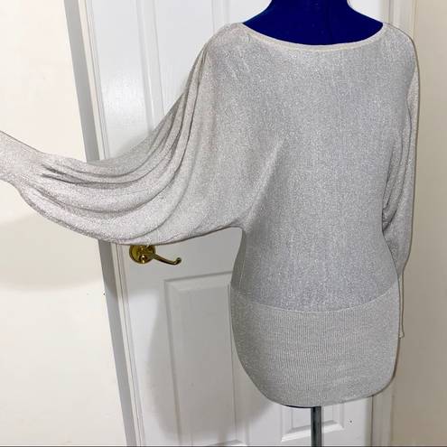 Arden B Silver/gray Knit Top