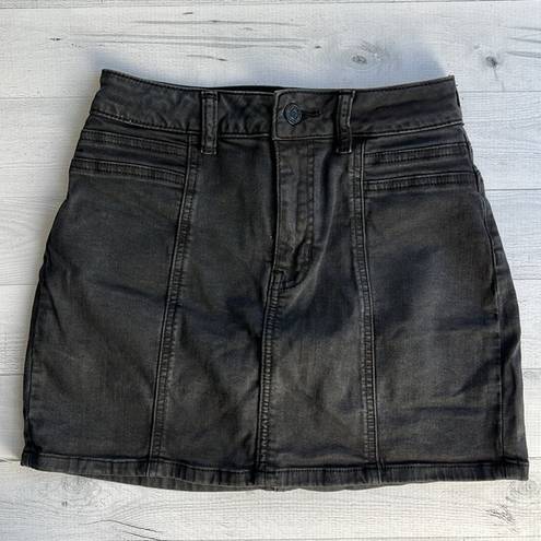 PacSun  Faded Black Cargo Denim Mini Skirt 23