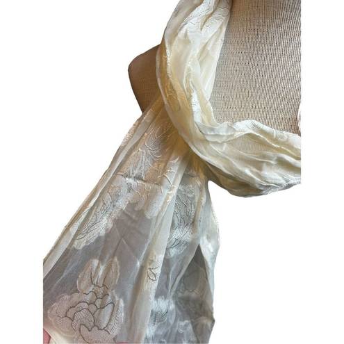 Liz Claiborne Vintage  rayon/acetate creme lace scarf NWT
