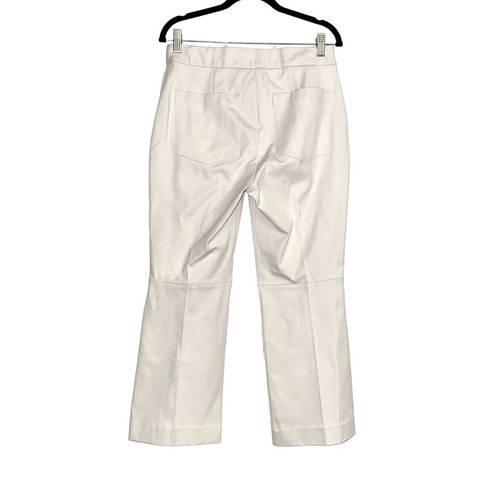 Spanx NWT  Kick Flare Leg Cropped Pull On Pant In Classic White PETITE MEDIUM