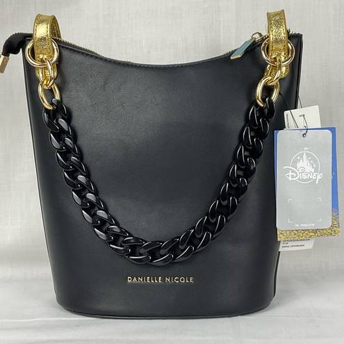 Disney  Jasmine Aladdin Bucket Bag/Crossbody Handbag Chain Link Fringe Black New