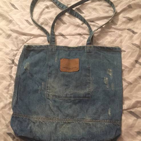 American Eagle outfitters denim blue Jean long strap bag