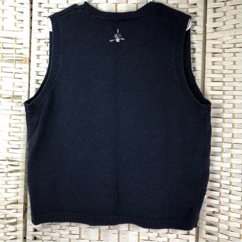 Northern Reflections  Vintage Women’s Embroidered Knit Sweater Vest Size Large