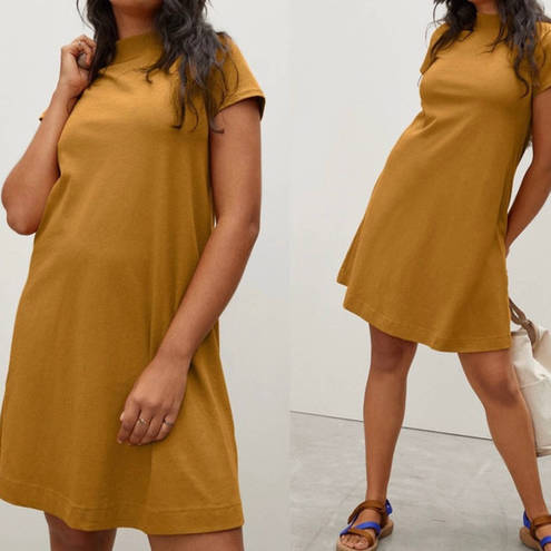 Everlane  Women's Size Small Amber Gold The Weekend Swing Dress