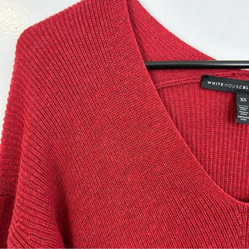 White House | Black Market WHBM Dark Wine Red Long sleeve Sweater Dress Size XS