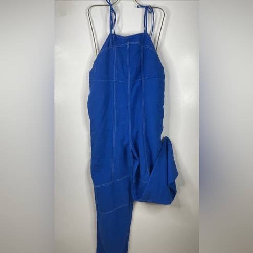 Urban Outfitters Harley Linen backless tie overalls size Lg