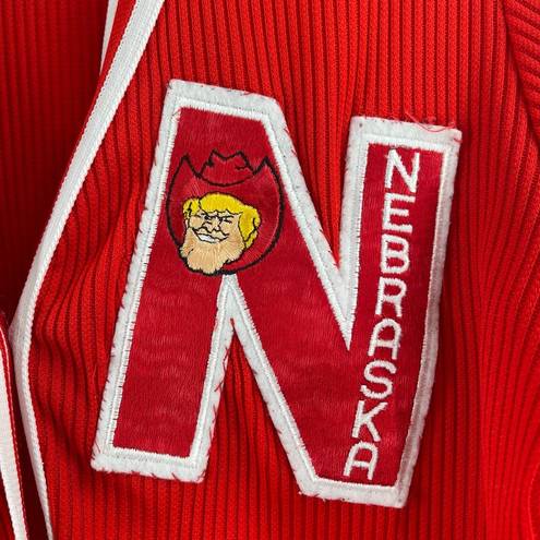 Collegiate Outfitters NEBRASKA HUSKERS Vintage Cardigan Red Button Down Polyester Gameday