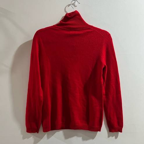 Charter Club  100% Cashmere Turtleneck Sweater Color Red, Size small NWT