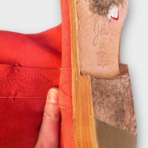 Joie  Pinyon Red Suede Western Slouchy Boots