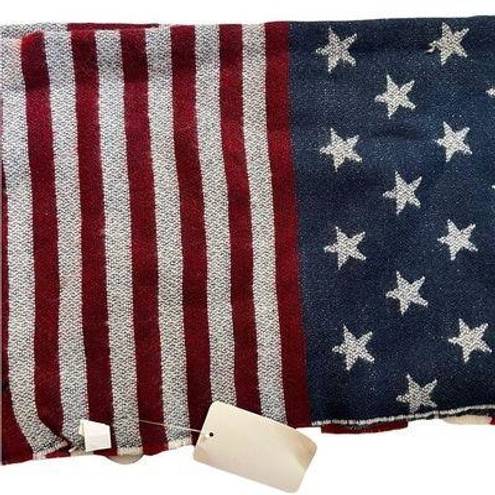 American Flag Acrylic Scarf nwt