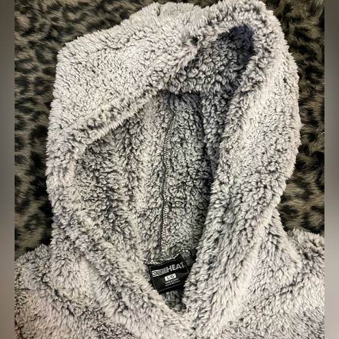 32 Degrees Heat  (Large) White and Gray Fur Hoodie