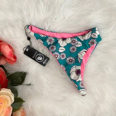 Wildfox  60s Floral Reversible Bikini Bottoms NWT