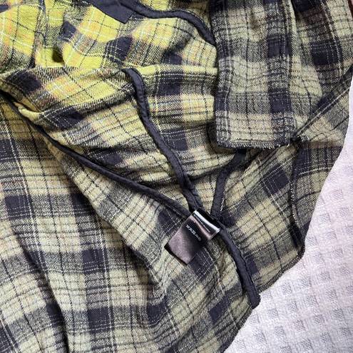 Free People  / We the Free You Wish Flannel Poncho Plaid Flannel size L