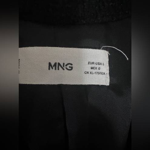 Mango MNG  Black Tweed Blazer Suit Jacket Size XL; measurements in pictures