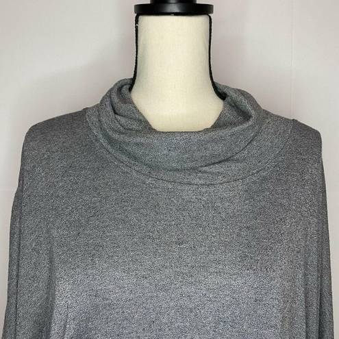 Natori  Small Dressy Draped Cowl Neck Blouse/Top Poncho Sz Small Gray