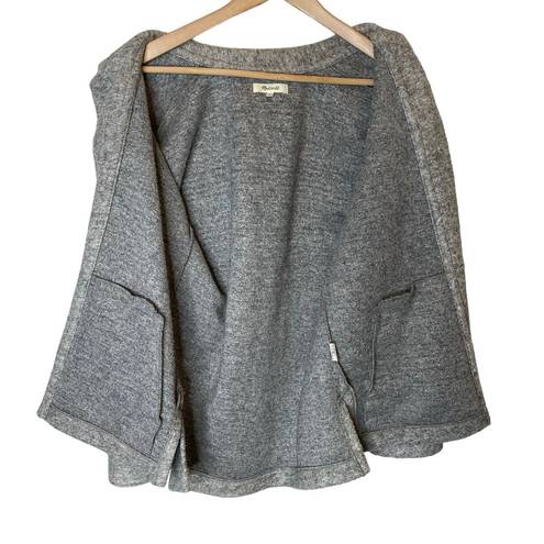 Madewell  Grey Wool Speaker Jacket Gray Women's Coat Cardigan, size Small