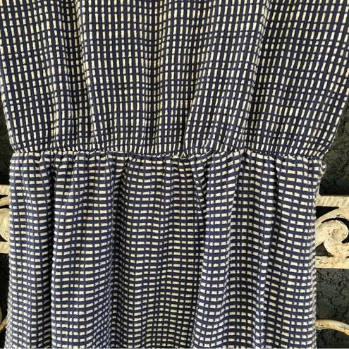 Caution to the Wind  Dress small blue &white