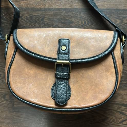 Krass&co G.H. Bass & . Leather Crossbody Purse Tan