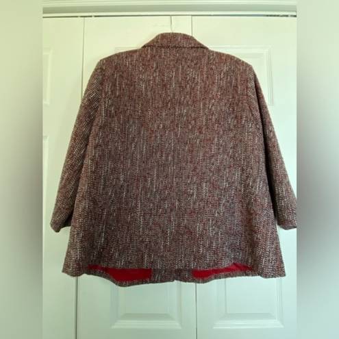 Doncaster  Burgundy Tweed Lined Blazer With Pockets Size 20W Excellent Condition