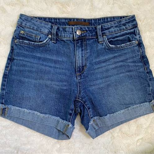 Joe’s Jeans  Womens Denim Size 28 Dark Wash Mid Rise Midi Cuffed Hem Jean Shorts