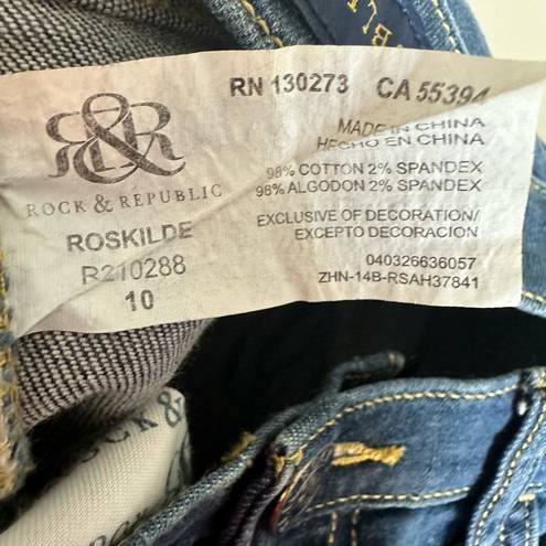 Rock & Republic  Denim Roskilde Capri Cropped Jeans Size 10