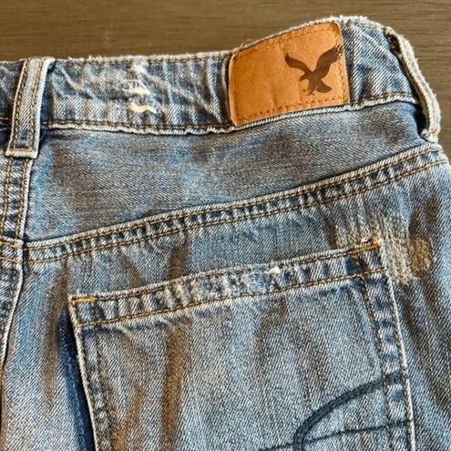 American Eagle  Button‎ Distressed Jean Skirt Women's Size 4