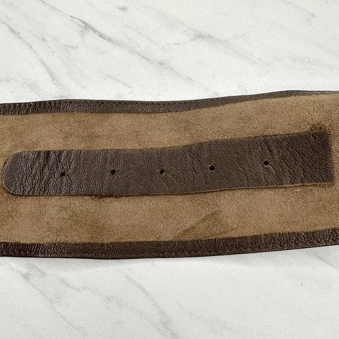 Chico's  Wide Brown Genuine Leather Boho Belt Size Medium M Womens