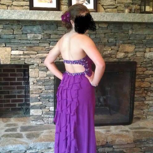 Faviana Purple Long  Dress