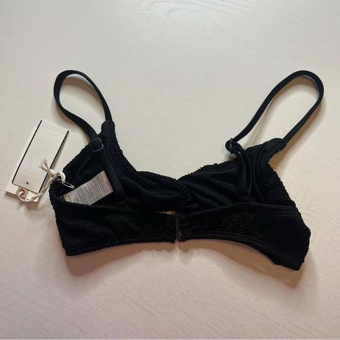 Good American NWT  Swim Always Fits Twist Top in Black