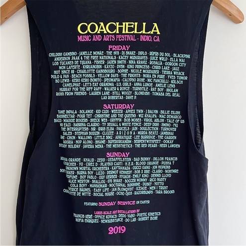 Line Up Coachella 2019  Sunset Palm Tree Sleeveless Tank Top Women’s Size Large