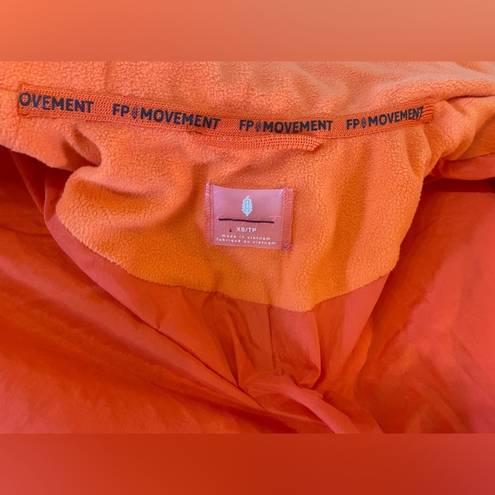 Free People Movement FP MOVEMENT Free People Neon Orange Puffer Jacket Cropped Insulated XS NWT