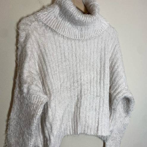 FATE. Cream Eyelash Cowl Neck Sweater NWT Size Small