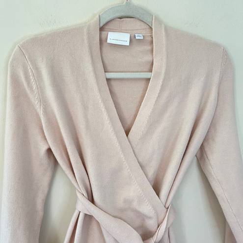 Anthropologie Ett:twa Harriet V-Neck Long Sleeve Wrap Sweater Light Pink