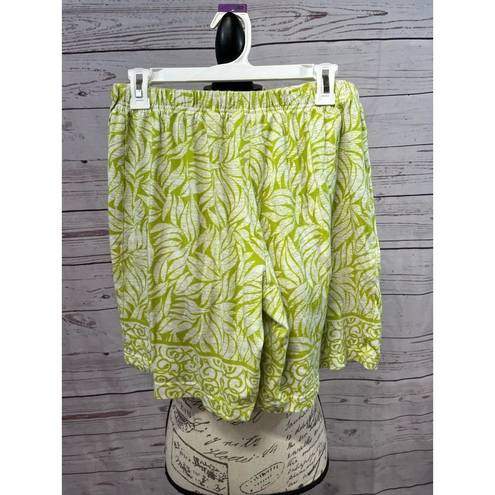 Coldwater Creek 1347- small green and white skort