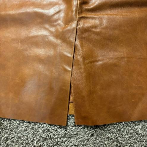 United Colors Of Benetton  Brown Leather Skirt