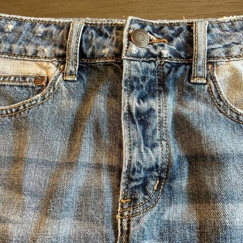 American Eagle  Button‎ Distressed Jean Skirt Women's Size 4